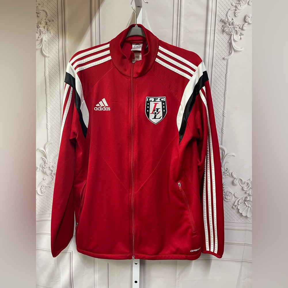Adidas Red Soccer Climacool Men's Medium Blokecore Full Zip Jacket